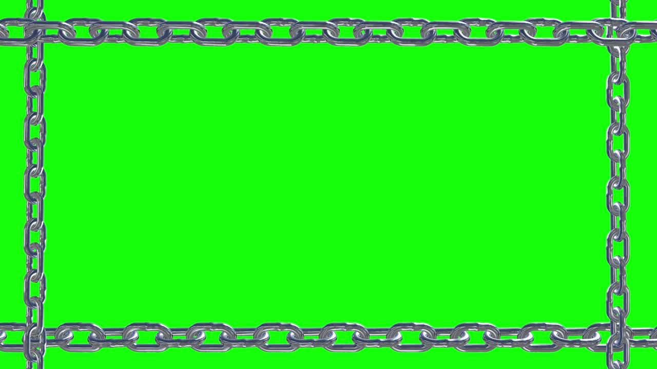 금속 체인 링크 연결 루프 애니메이션
