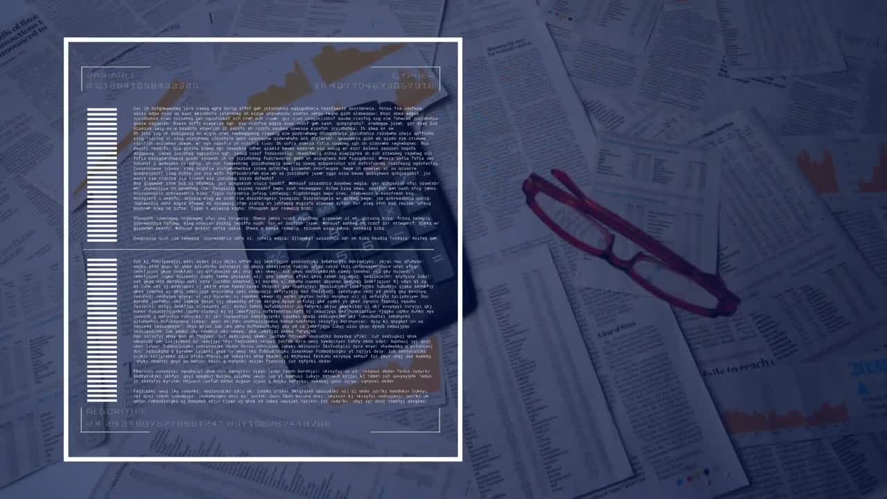 금융 데이터 처리 및 통계의 애니메이션은 계산기와 종이를 통해