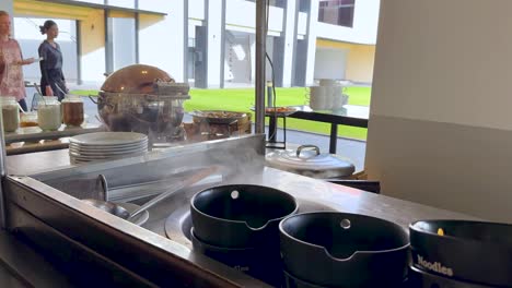 street food preparation in bangkok, thailand