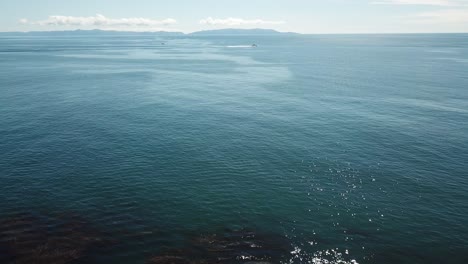 boats put at sea aerial drone shot