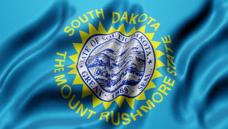 south dakota us state flag waving