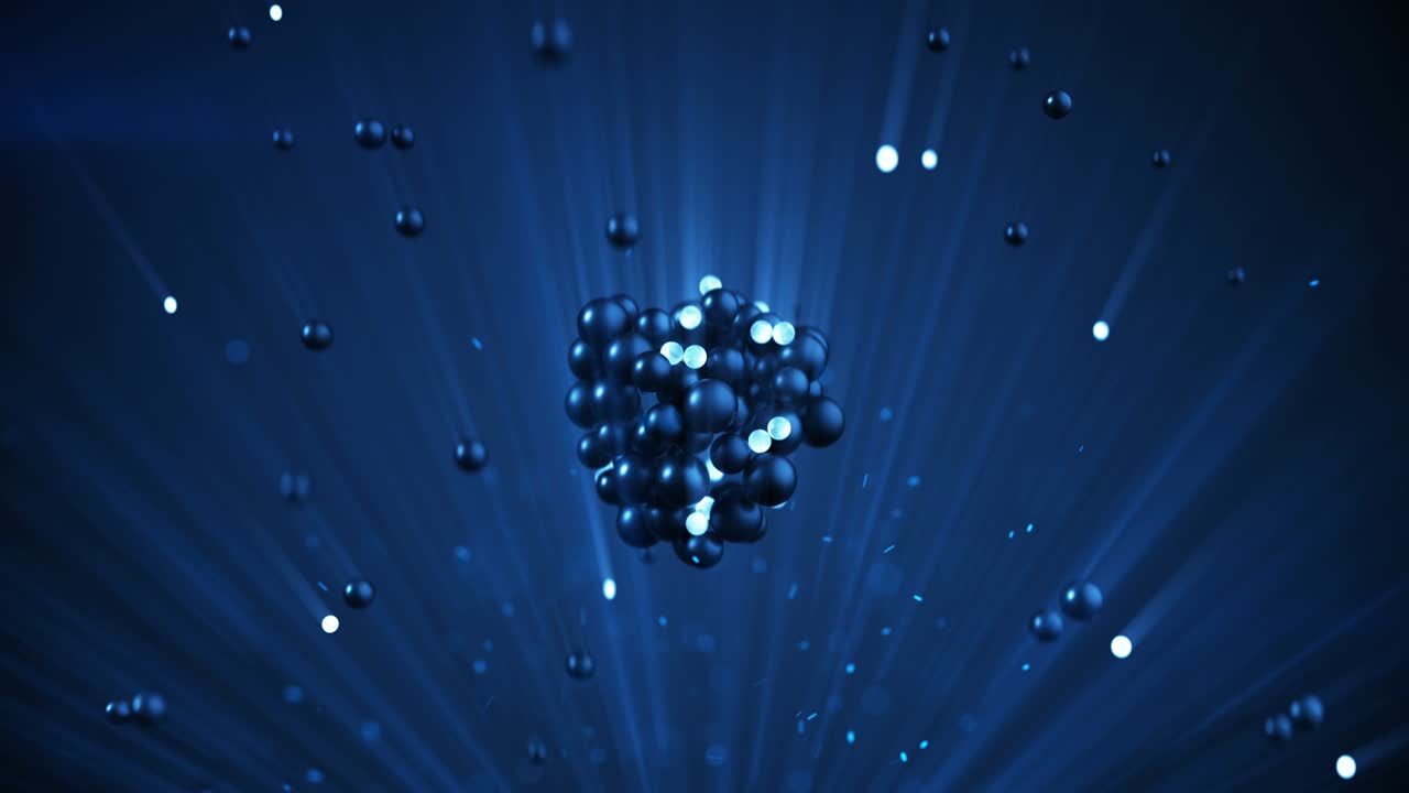 구의 박동 어리 원활한 루프 3d 렌더링 애니메이션