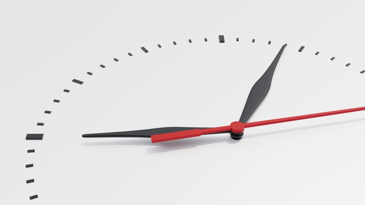 reloj de pared muestra el tiempo de ejecución