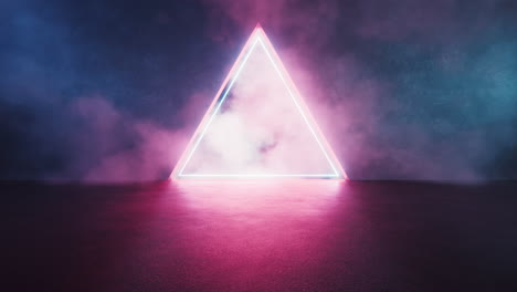 habitación oscura con efecto de humo, renderización en 3d.
