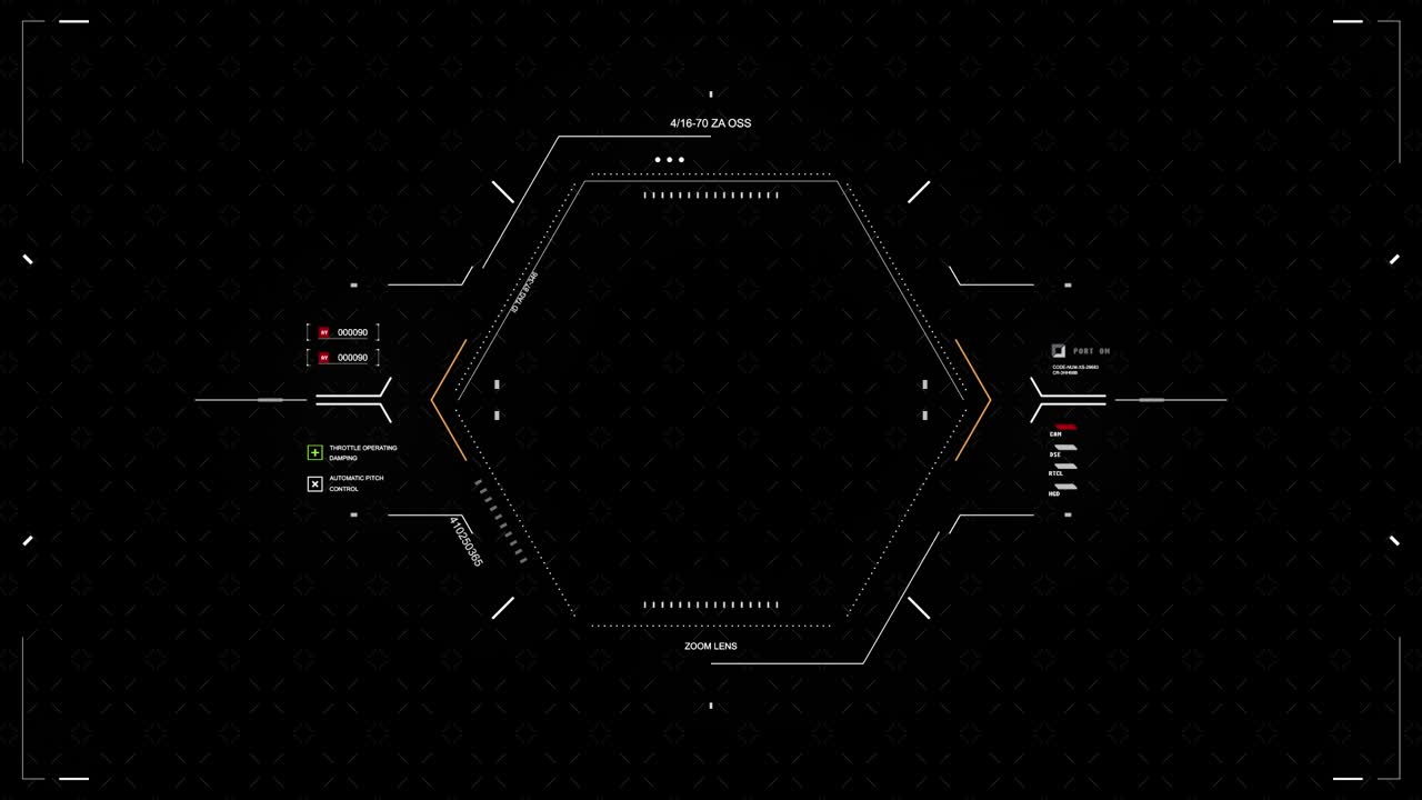 Futuristic Digital HUD Interface Elements Animation