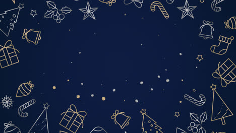 christmas background design with gold and silver ornaments