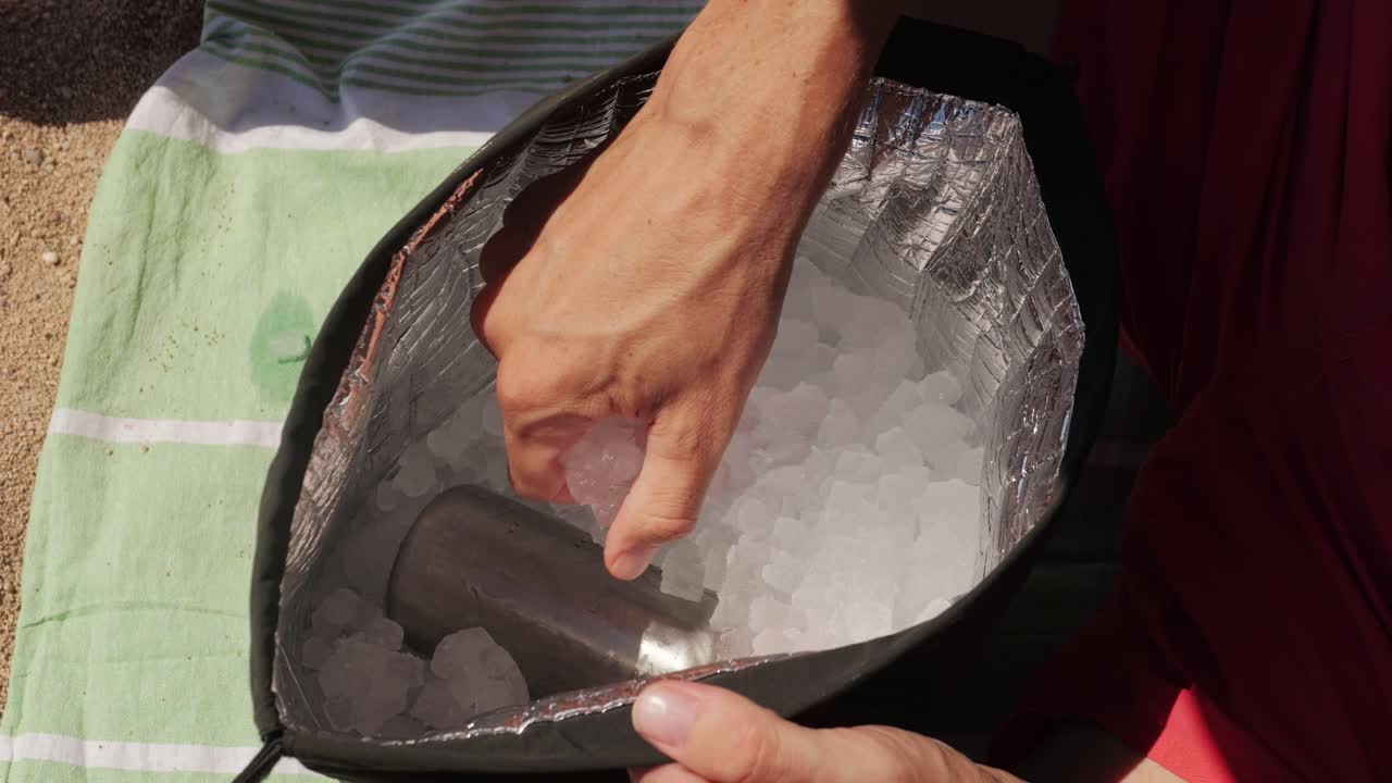 Putting Ice in a Cooler