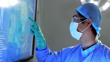 male surgeon examining x-ray report 4k