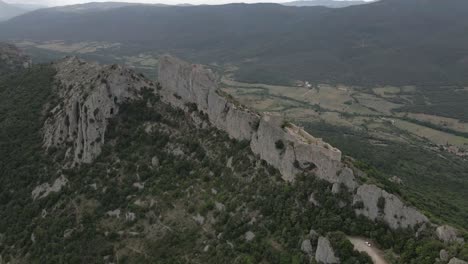 chateau de peyrepertuse is a unesco medieval castle ruin in france