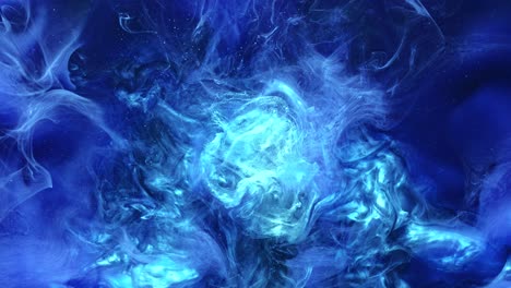 pintura explosión superposición brillo azul humo movimiento