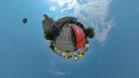 little planet format of munich in germany