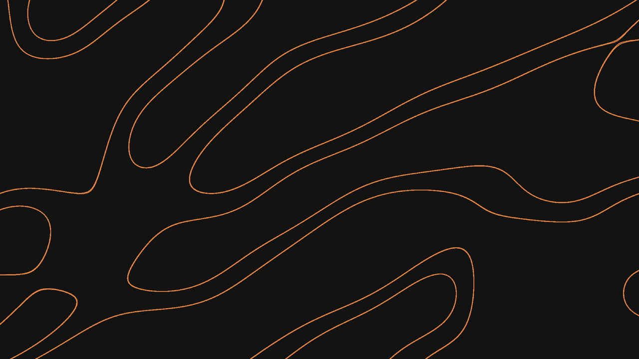 Abstract black and orange pattern on black background