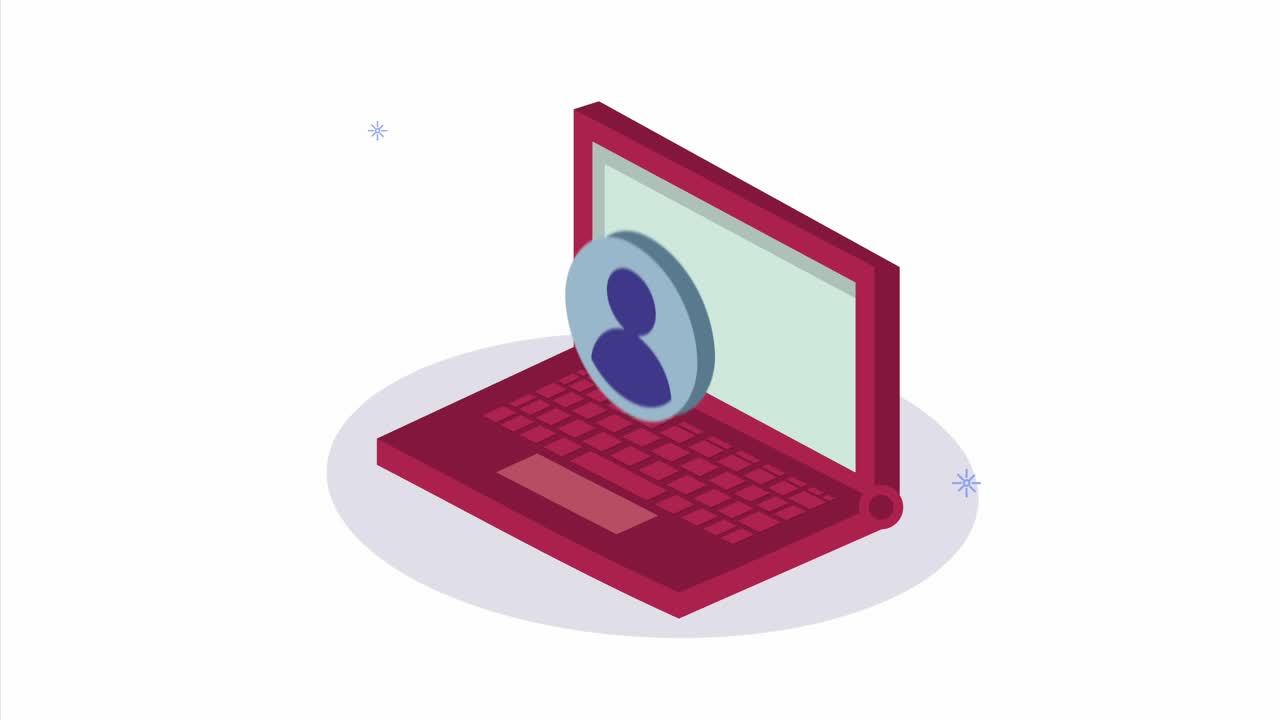 animación tecnológica de dispositivos informáticos portátiles