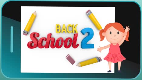 Animation-of-back-to-school-text-on-black-background