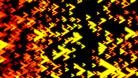 abstract colorful arrows on black background. digital backdrop