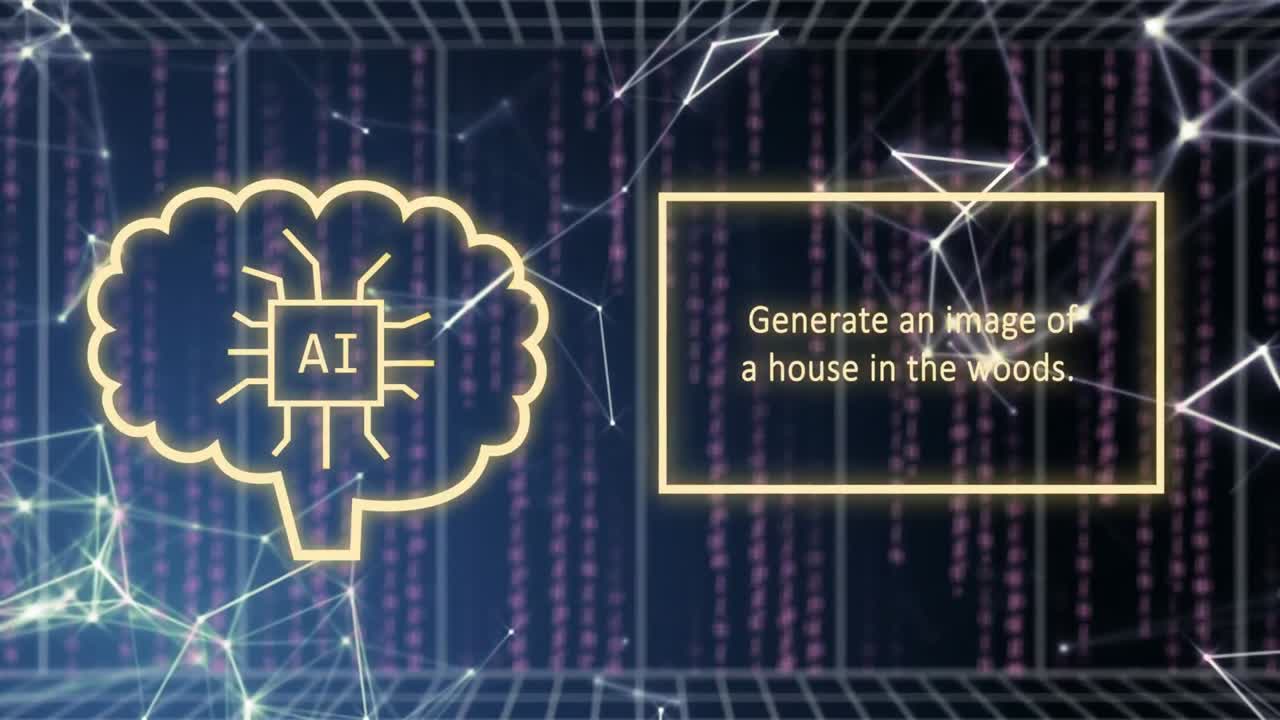 인공지능 텍스트 및 데이터 처리의 애니메이션