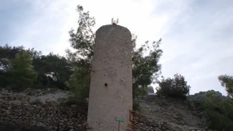 View-of-an-old-smelting-furnace,-preserved-for-historical-purposes