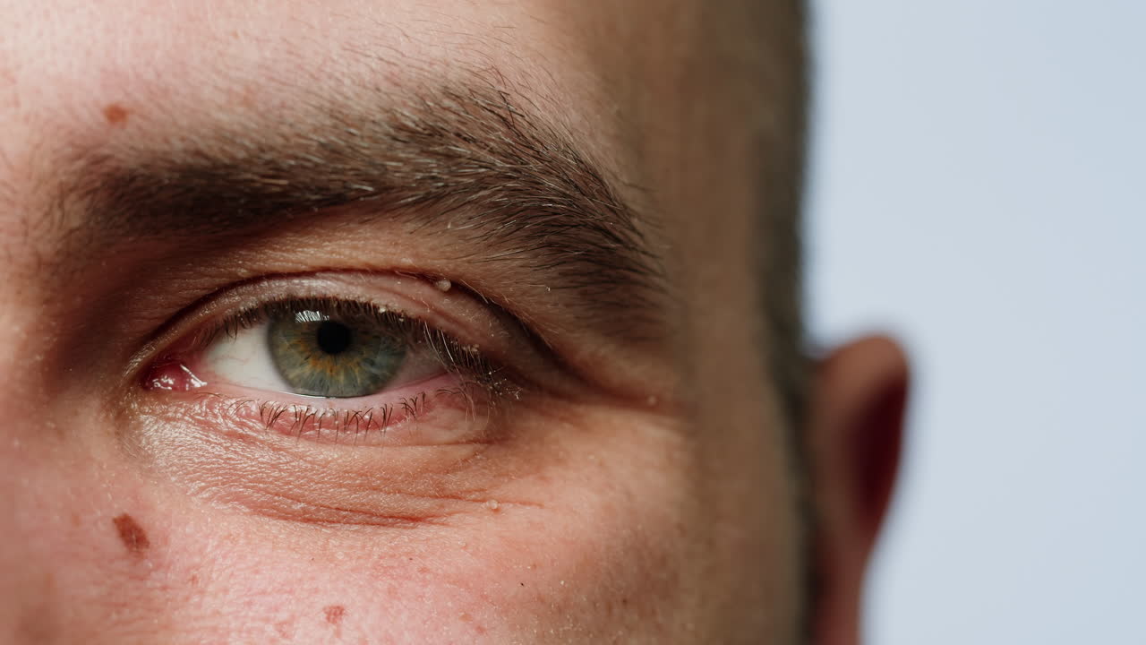 primer plano del ojo de un hombre