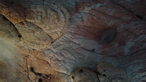 Drone-flight-over-the-desert-and-rock-formations-in-St