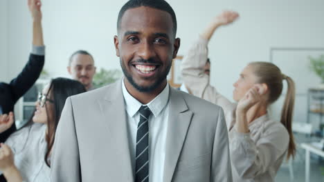 happy business team celebrating