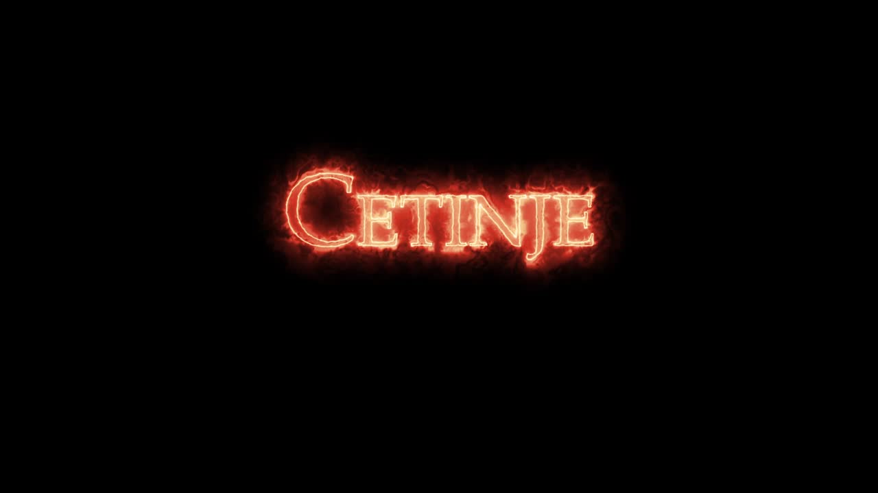 cetinje escrito con fuego. bucle