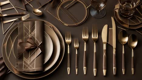 elegant art deco table setting