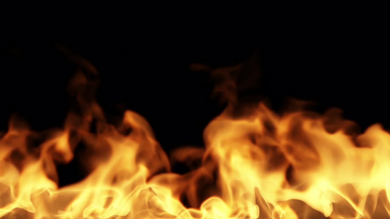 Burning fire and flames with copy space, 30s loop