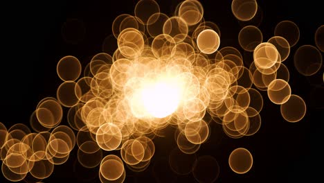 golden bokeh lights