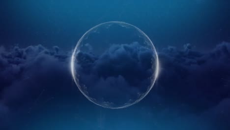 animación del globo sobre las nubes