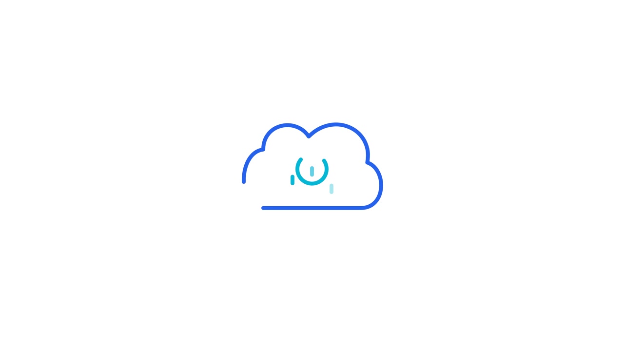 Animated Cloud Icon with Headphones Symbol