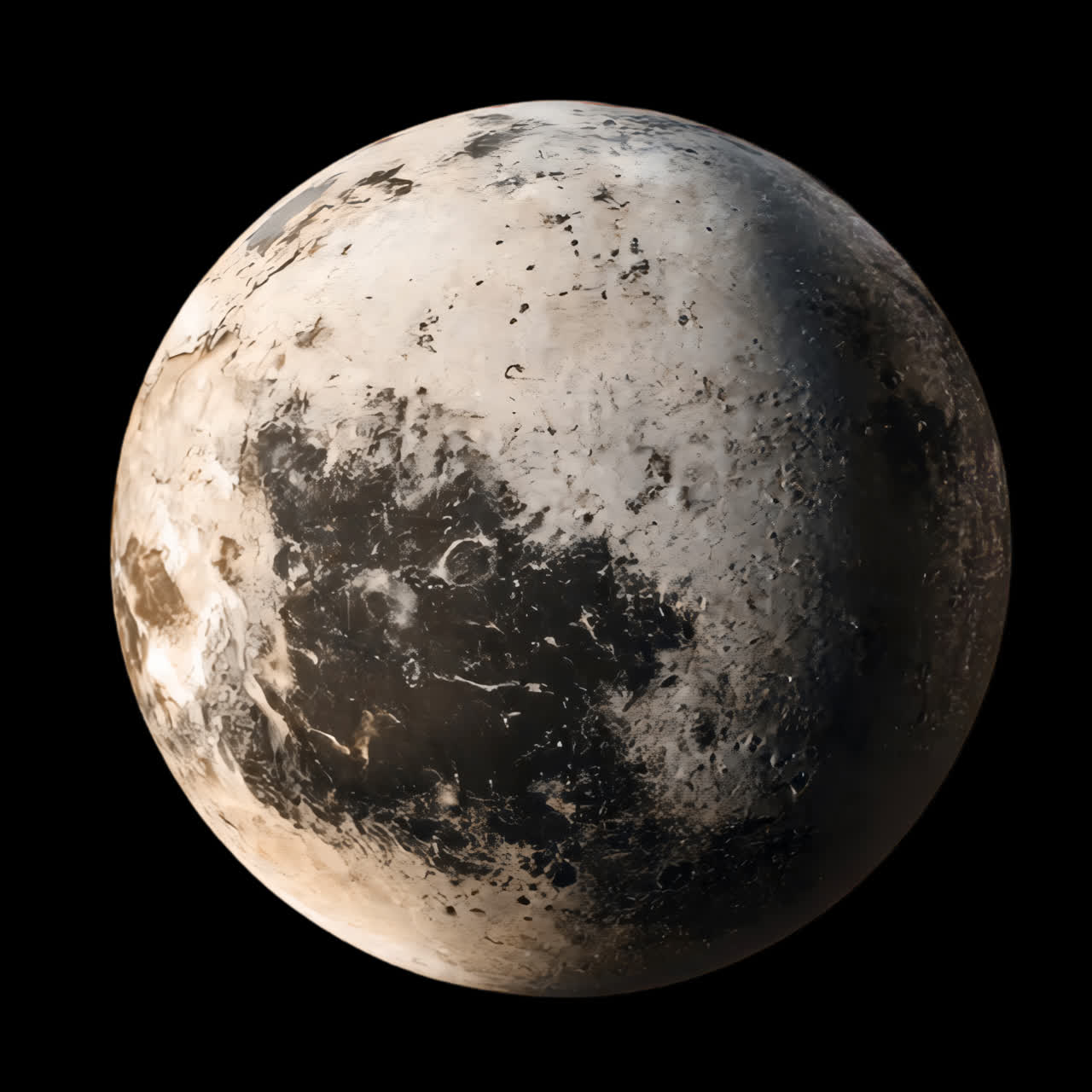 Vintage full moon animation isolated asset, transparent 4K video, alpha channel, ProRes 4444