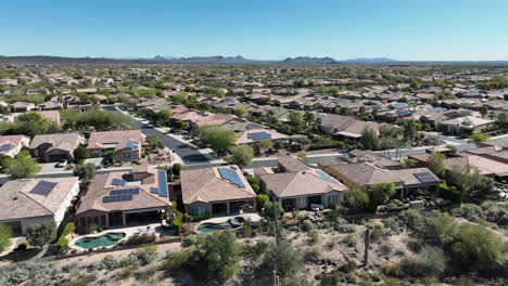 Aerial-view-of-a-retirement-community-in-Peoria,-Arizona