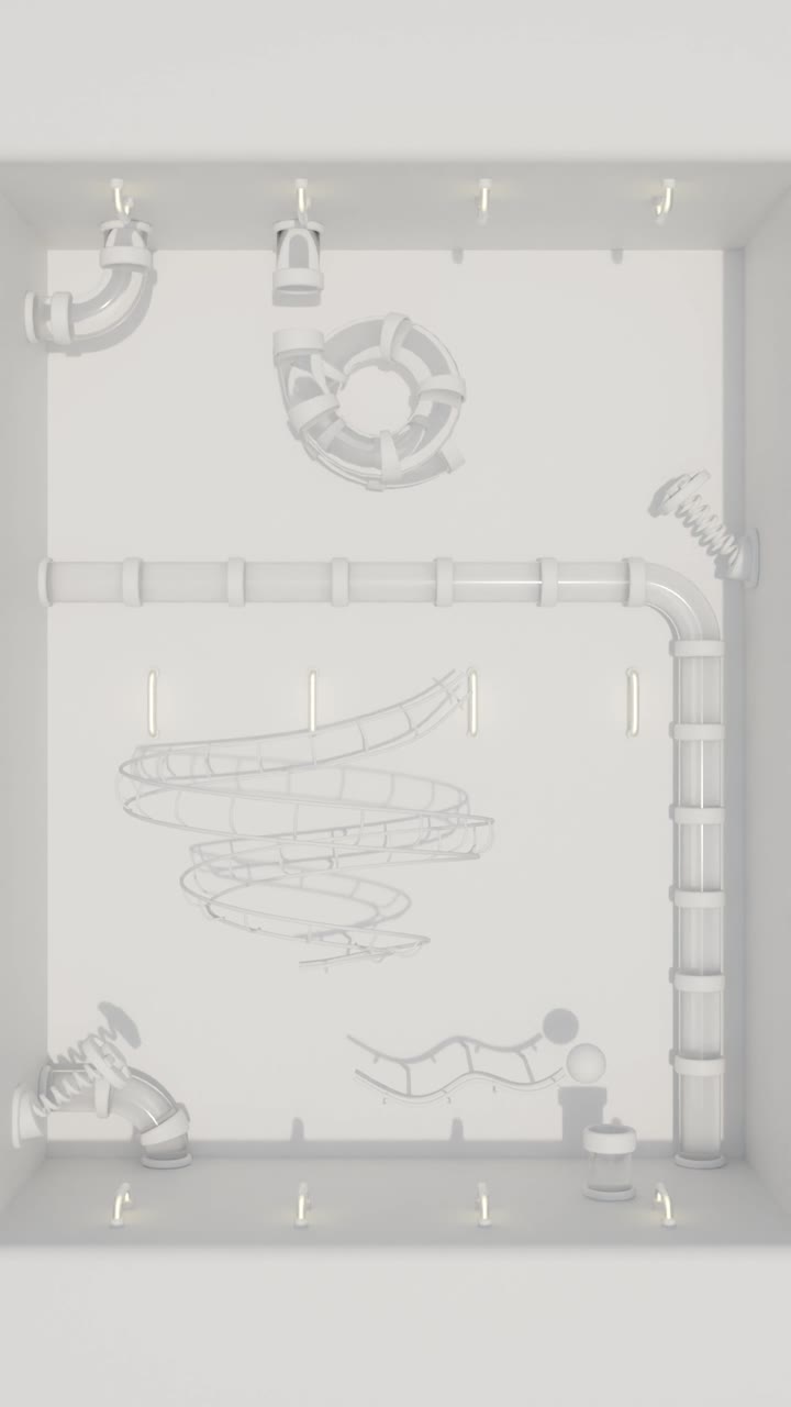 실내 워터파크의 3d 모델