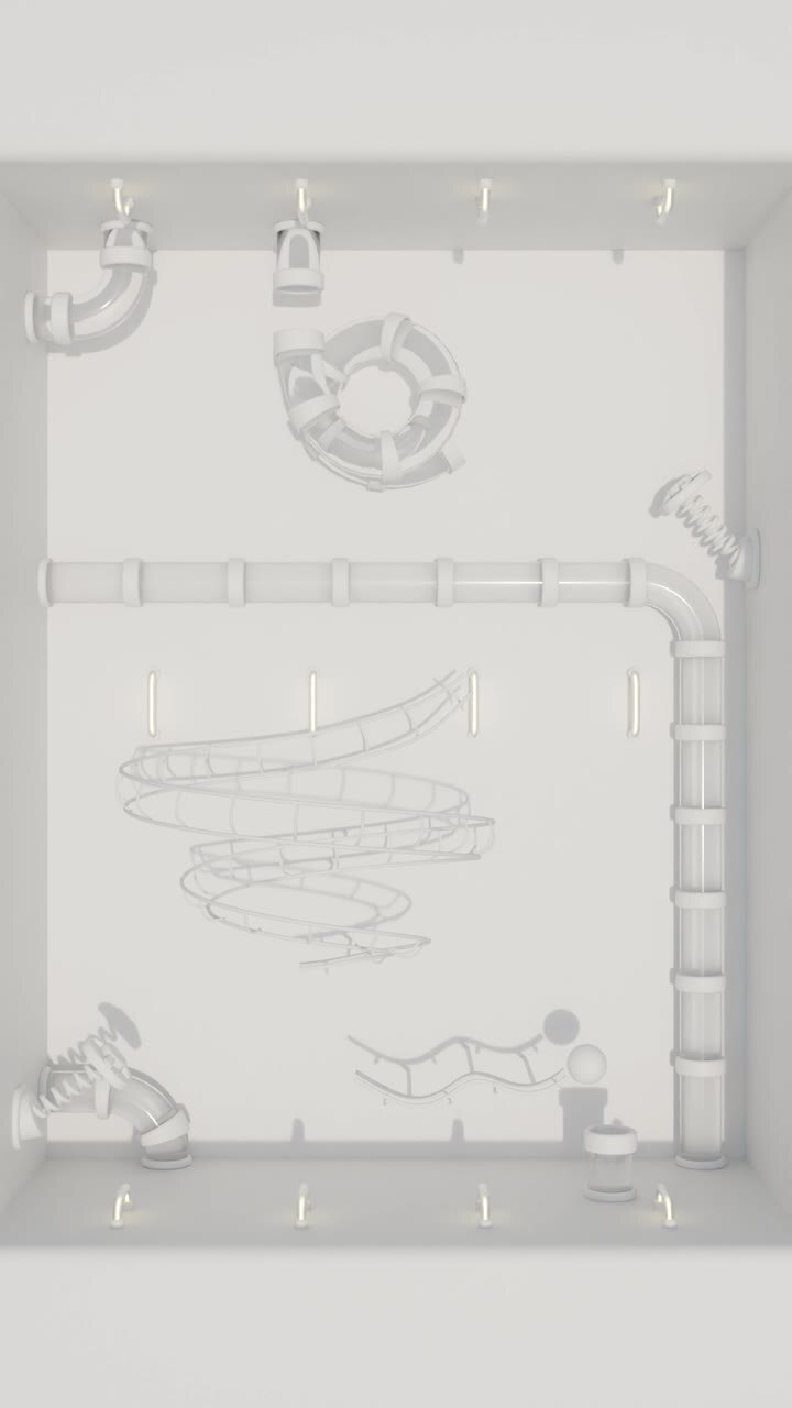 modelo 3d de um parque aquático coberto