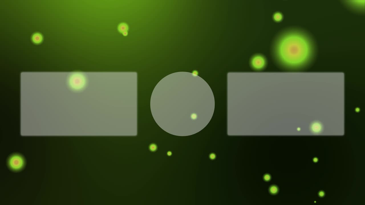 gráficos de movimiento de pantalla de extremo de tarjeta de punto flotante luminoso