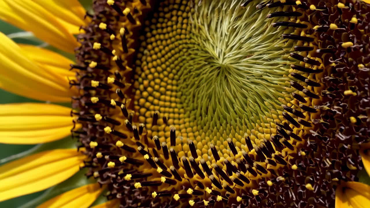 Close-up of a Sunflower's Center