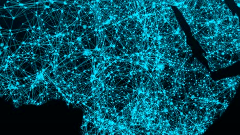 world map network. connection dots background