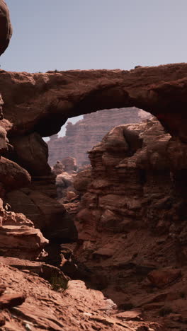 natural arch in a desert canyon