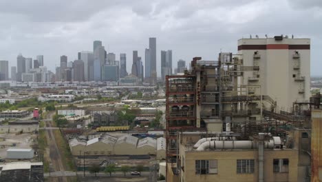 toma aérea panorámica de la ciudad de houston desde el extremo este de houston