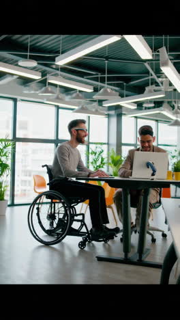 innovative collaboration with adaptive technology in a modern office
