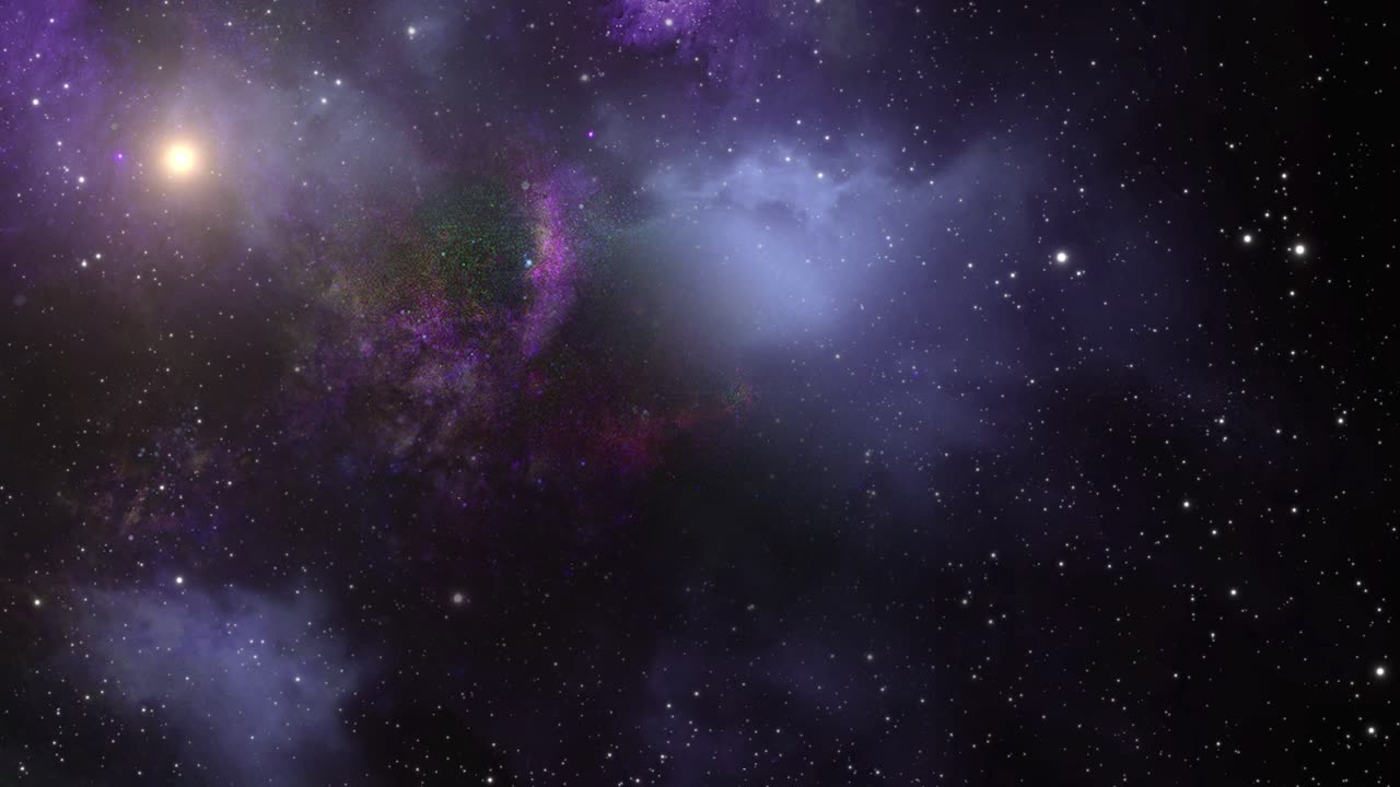 blue Red Nebula In Space, Colorful Nebula