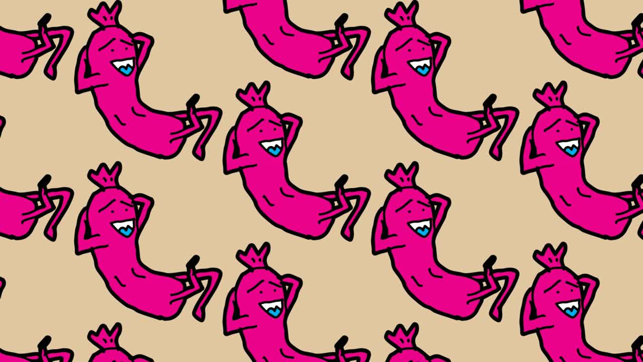 kids drawing pop art seamless background with theme of sausage