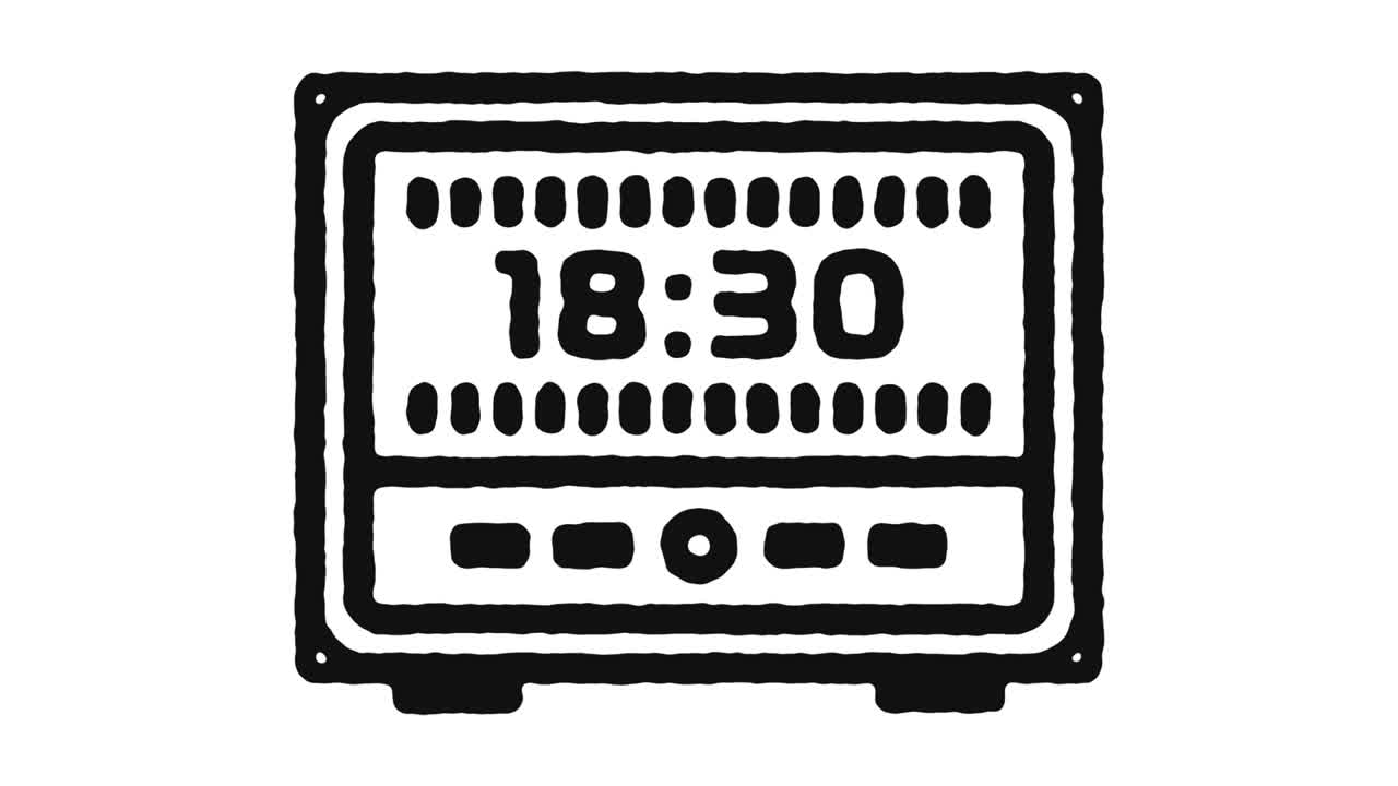 icono del reloj de alarma imágenes de animación y canal alfa