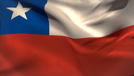 la bandera de chile generada digitalmente se agita