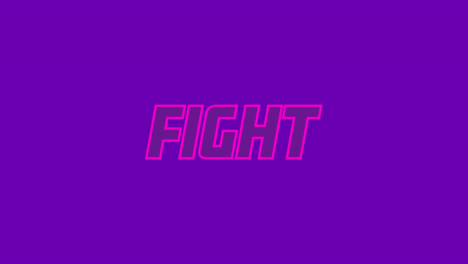 animación del texto de lucha sobre el patrón abstracto