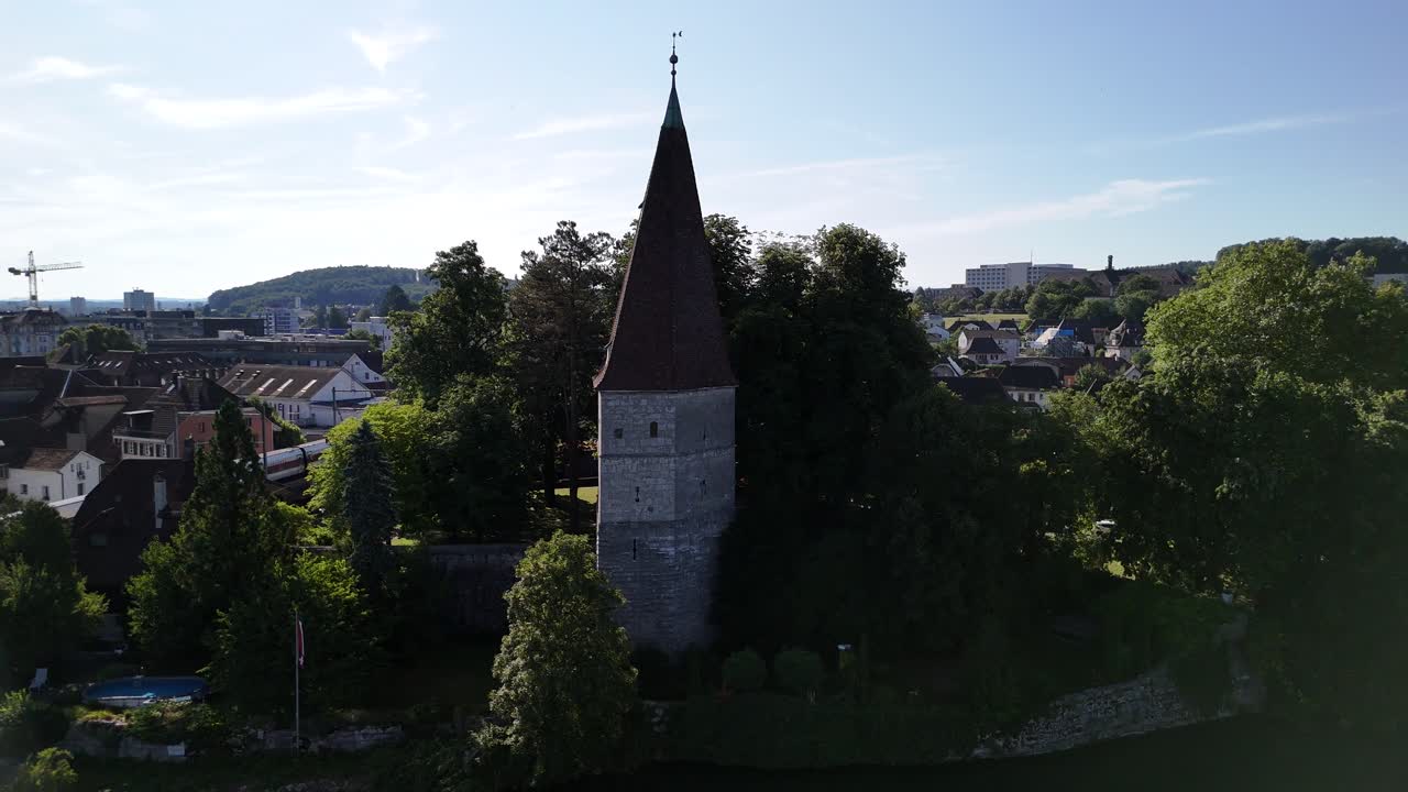 Solothurn Switzerland Krummturm Crooked Tower historical landmark