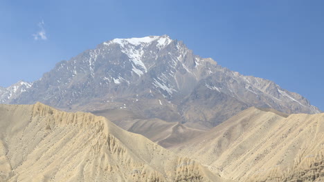 the imposing mountain of ghami himal near to ghami in the upper mustang region of northern nepal, asia