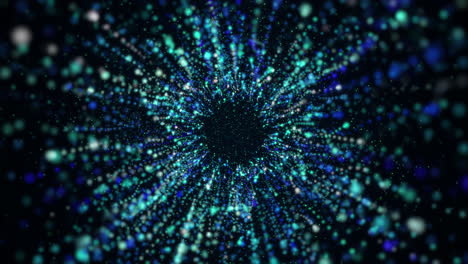 fondo abstracto azul oscuro con partículas de movimiento. animación en bucle.