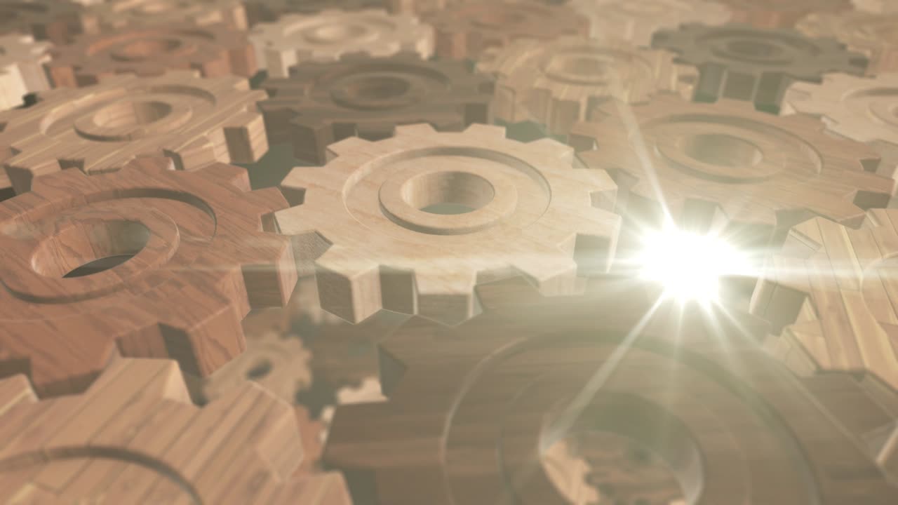 Looping Wooden Gears
