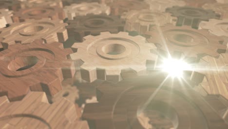 looping wooden gears